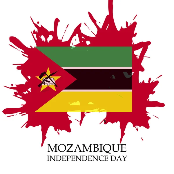 Ilustración Vectorial Fondo Para Día Independencia Mozambique — Archivo Imágenes Vectoriales