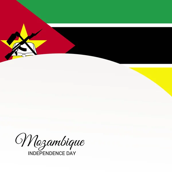 Ilustración Vectorial Fondo Para Día Independencia Mozambique — Vector de stock