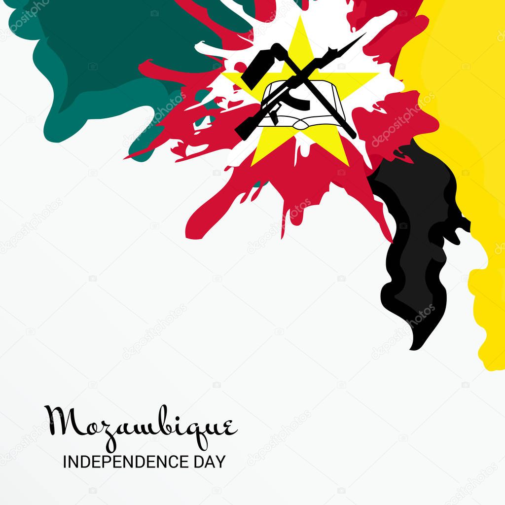 Vector illustration of a Background for Mozambique Independence day.