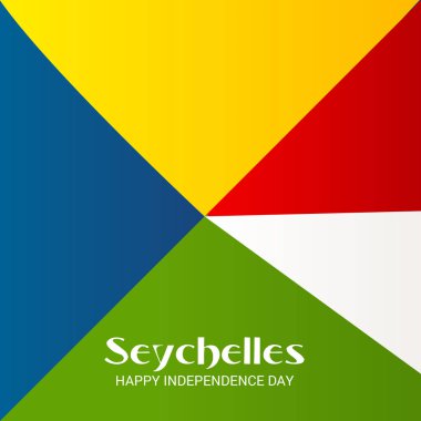 Seyşeller bağımsızlık günü vatansever tasarımı için bir arka plan illüstrasyon. 