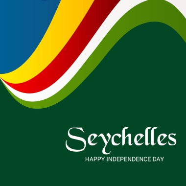 Seyşeller bağımsızlık günü vatansever tasarımı için bir arka plan illüstrasyon. 