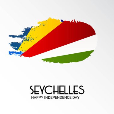 Seyşeller bağımsızlık günü vatansever tasarımı için bir arka plan illüstrasyon. 