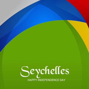 Seyşeller bağımsızlık günü vatansever tasarımı için bir arka plan illüstrasyon. 