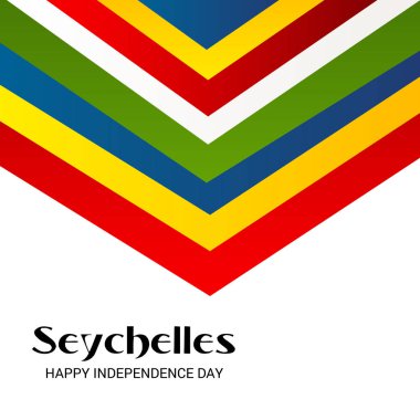 Seyşeller bağımsızlık günü vatansever tasarımı için bir arka plan illüstrasyon. 