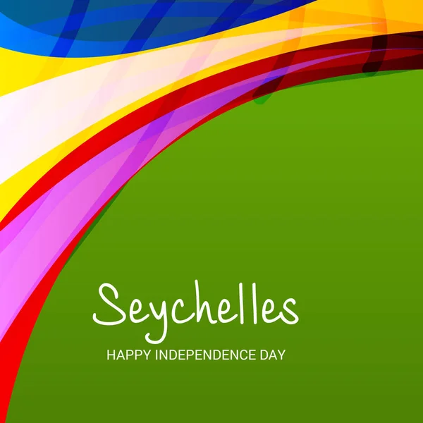 Ilustración Fondo Para Día Independencia Seychelles Diseño Patriótico — Vector de stock