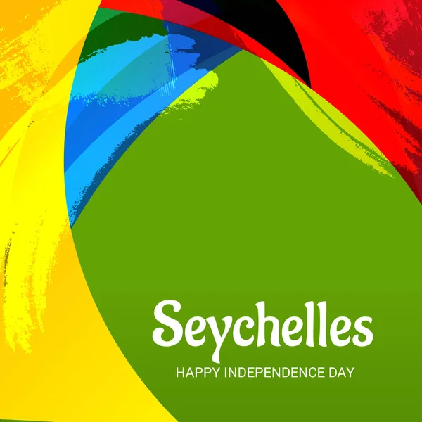 Seyşeller bağımsızlık günü vatansever tasarımı için bir arka plan illüstrasyon. 