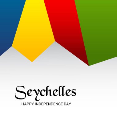 Seyşeller bağımsızlık günü vatansever tasarımı için bir arka plan illüstrasyon. 