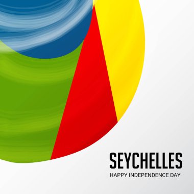 Seyşeller bağımsızlık günü vatansever tasarımı için bir arka plan illüstrasyon. 