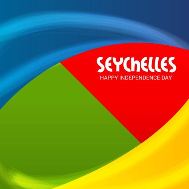 Seyşeller bağımsızlık günü vatansever tasarımı için bir arka plan illüstrasyon. 