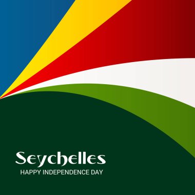 Seyşeller bağımsızlık günü vatansever tasarımı için bir arka plan illüstrasyon. 