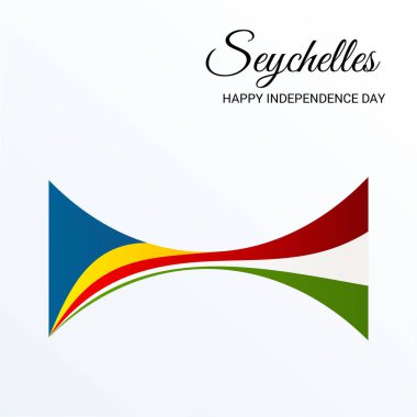 Seyşeller bağımsızlık günü vatansever tasarımı için bir arka plan illüstrasyon. 