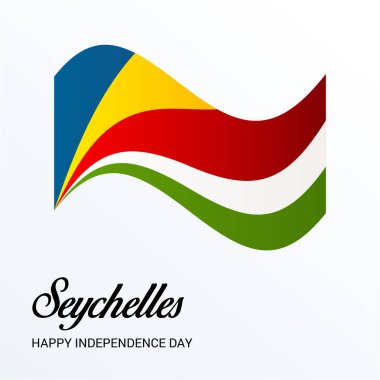 Seyşeller bağımsızlık günü vatansever tasarımı için bir arka plan illüstrasyon. 