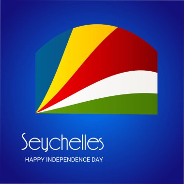 Seyşeller bağımsızlık günü vatansever tasarımı için bir arka plan illüstrasyon. 