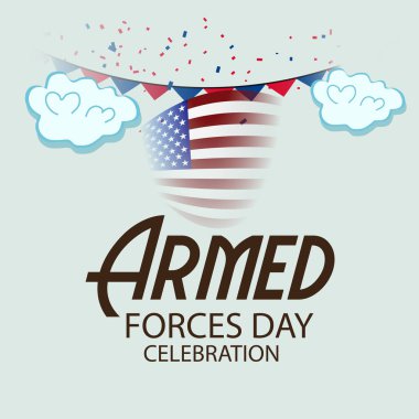 Silahlı Kuvvetler Günü için bir arka plan vektör çizim.