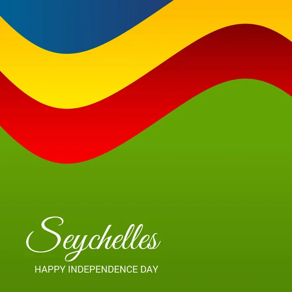 Ilustración Fondo Para Día Independencia Seychelles Diseño Patriótico — Vector de stock