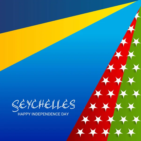 Seyşeller bağımsızlık günü vatansever tasarımı için bir arka plan illüstrasyon. 