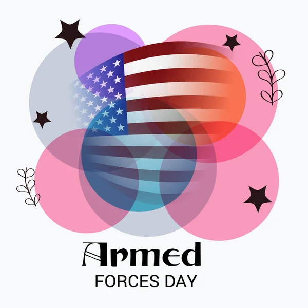 Vector Illustration Background Armed Forces Day — Stock Vector