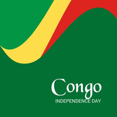 Vektör çizim bir arka plan için Kongo bağımsızlık günü.