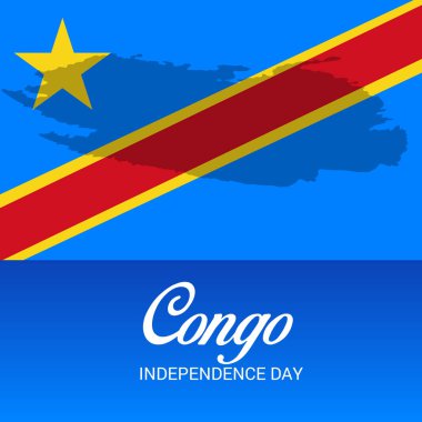 Vektör çizim bir arka plan için Kongo bağımsızlık günü.