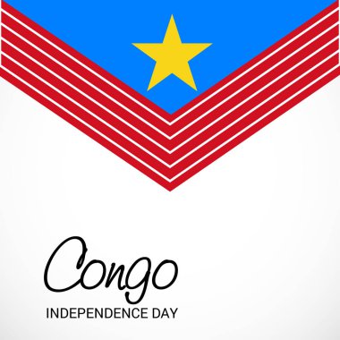 Vektör çizim bir arka plan için Kongo bağımsızlık günü.