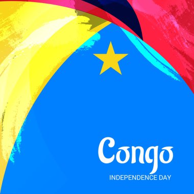 Vektör çizim bir arka plan için Kongo bağımsızlık günü.