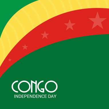 Vektör çizim bir arka plan için Kongo bağımsızlık günü.