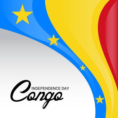 Vektör çizim bir arka plan için Kongo bağımsızlık günü.