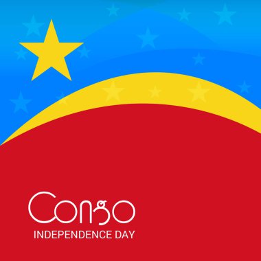 Vektör çizim bir arka plan için Kongo bağımsızlık günü.