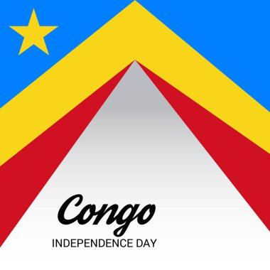 Vektör çizim bir arka plan için Kongo bağımsızlık günü.