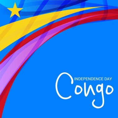 Vektör çizim bir arka plan için Kongo bağımsızlık günü.