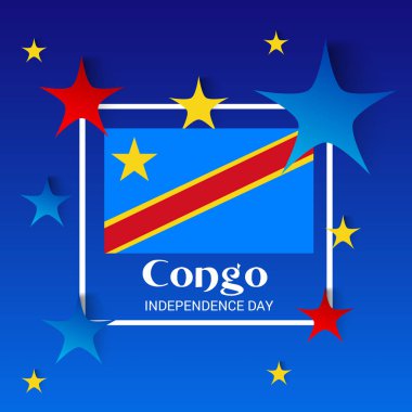 Vektör çizim bir arka plan için Kongo bağımsızlık günü.