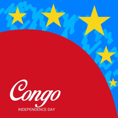 Vektör çizim bir arka plan için Kongo bağımsızlık günü.