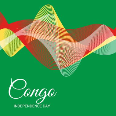 Vektör çizim bir arka plan için Kongo bağımsızlık günü.