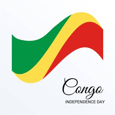 Vektör çizim bir arka plan için Kongo bağımsızlık günü.