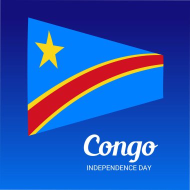 Vektör çizim bir arka plan için Kongo bağımsızlık günü.