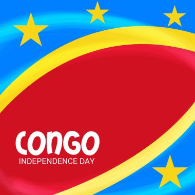 Vektör çizim bir arka plan için Kongo bağımsızlık günü.