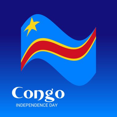 Vektör çizim bir arka plan için Kongo bağımsızlık günü.