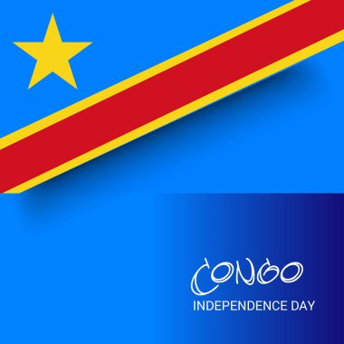 Vektör çizim bir arka plan için Kongo bağımsızlık günü.