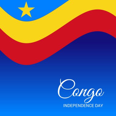Vektör çizim bir arka plan için Kongo bağımsızlık günü.