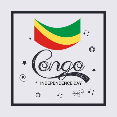 Vektör çizim bir arka plan için Kongo bağımsızlık günü.