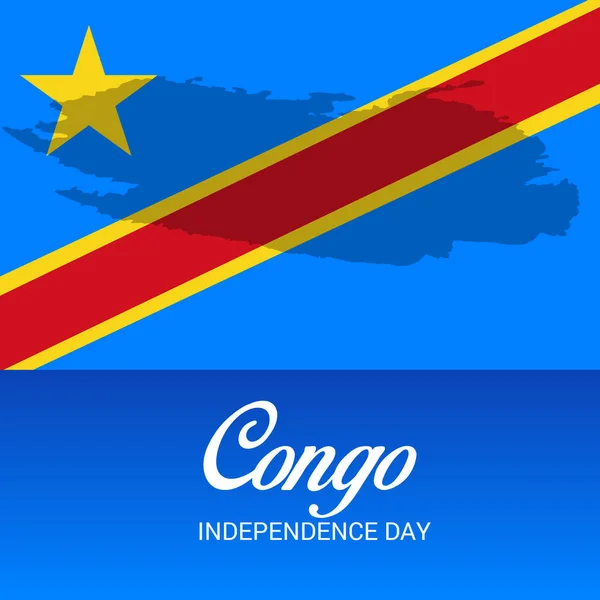 Ilustración Vectorial Fondo Para Día Independencia Del Congo — Archivo Imágenes Vectoriales