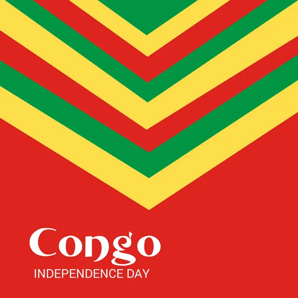 Ilustración Vectorial Fondo Para Día Independencia Del Congo — Vector de stock