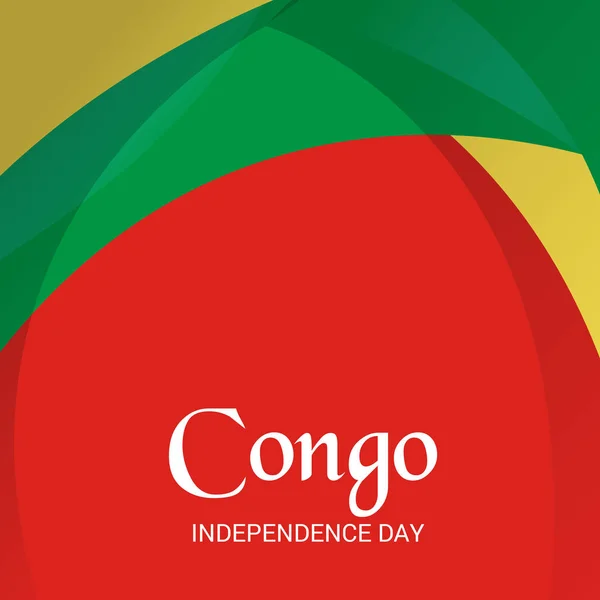 Ilustración Vectorial Fondo Para Día Independencia Del Congo — Vector de stock