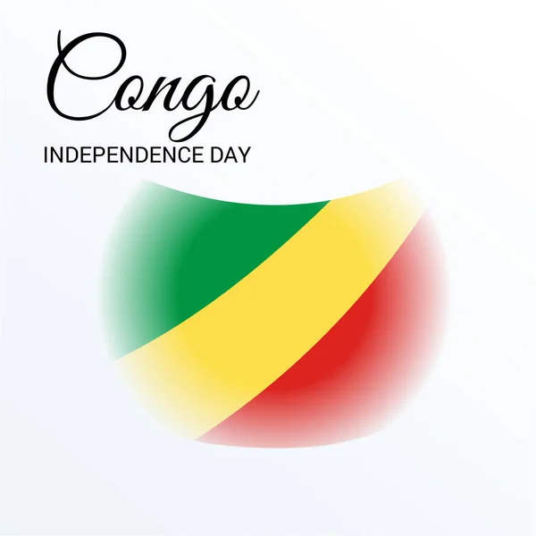 Ilustración Vectorial Fondo Para Día Independencia Del Congo — Vector de stock