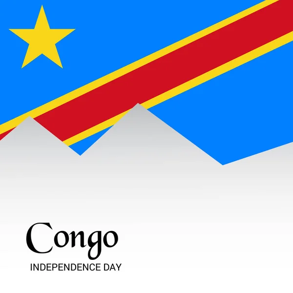 Ilustración Vectorial Fondo Para Día Independencia Del Congo — Vector de stock