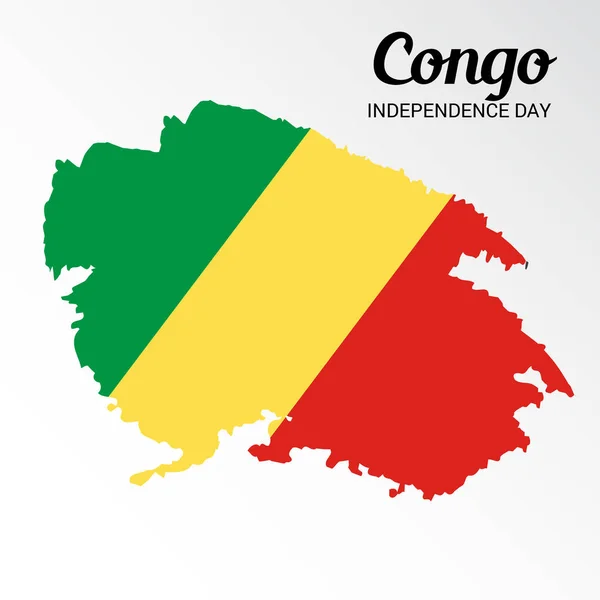 Ilustración Vectorial Fondo Para Día Independencia Del Congo — Vector de stock