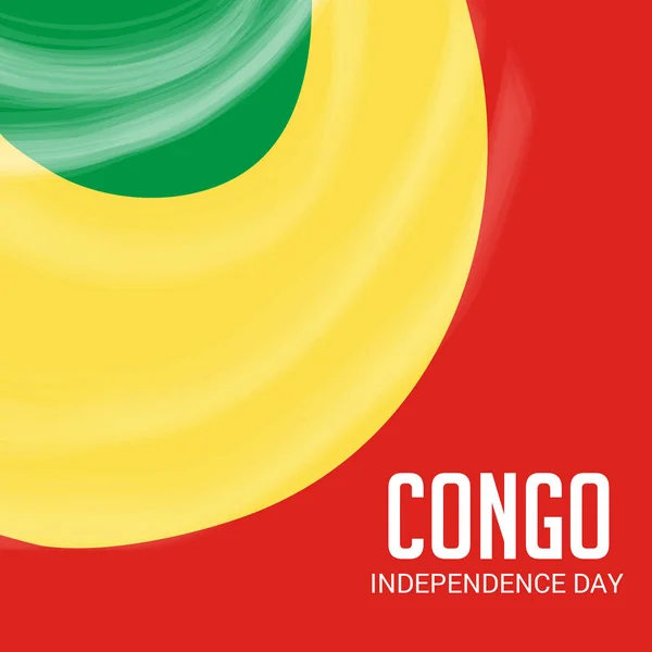 Ilustración Vectorial Fondo Para Día Independencia Del Congo — Vector de stock