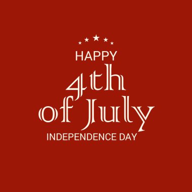 Vektör Illustration dört Temmuz. 4 Temmuz tatil Banner. ABD Bağımsızlık günü afiş.