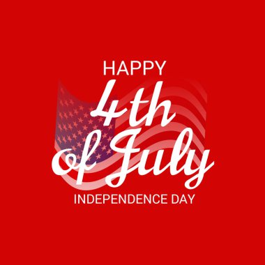 Vektör Illustration dört Temmuz. 4 Temmuz tatil Banner. ABD Bağımsızlık günü afiş.