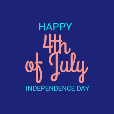 Vektör Illustration dört Temmuz. 4 Temmuz tatil Banner. ABD Bağımsızlık günü afiş.